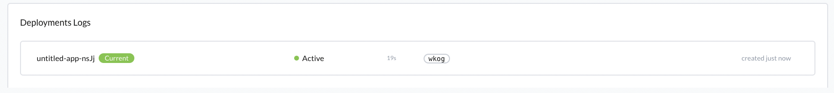 deployment logs